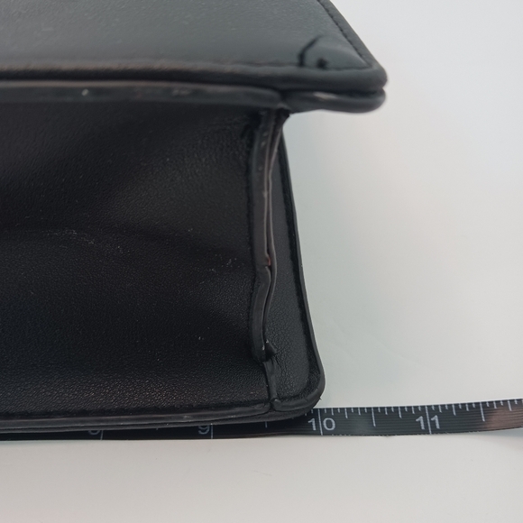 Badgley Mischka Womens Handbag Black Chain Vegan Leather - Picture 5 of 14